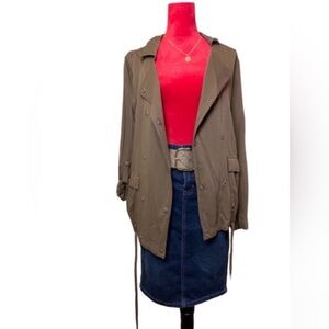ARMY GREEN JACKET & BELTED DENIM SKIRT BUNDLE DEAL